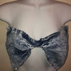 Denim bandeau top